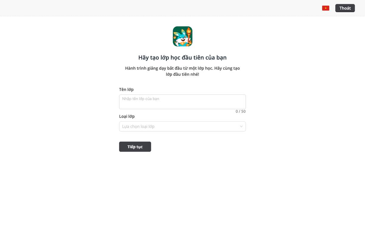 10 — Onboarding V7, màn tạo lớp, không có "Bỏ qua".